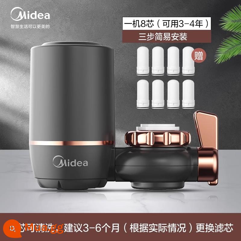 Máy lọc nước Midea vòi lọc hộ gia đình lọc nước máy uống trực tiếp tiền lọc nhà bếp đa năng - 1 máy 8 lõi