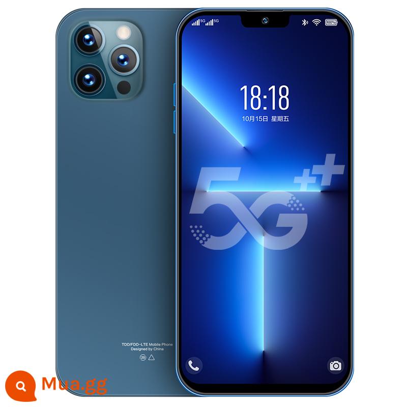 Mới i13Pro max đầy đủ Netcom 5g thông minh chính thức xác thực 12g + bộ nhớ 512G chơi game toàn màn hình sạc nhanh - 6.8 inch i13pro xanh 16G đang chạy