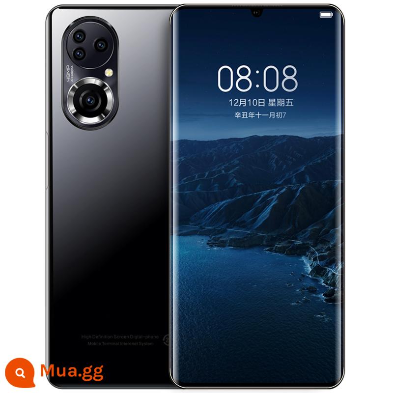 Mới i13Pro max đầy đủ Netcom 5g thông minh chính thức xác thực 12g + bộ nhớ 512G chơi game toàn màn hình sạc nhanh - Màn hình cong màu đen X50pro 6,8 inch 16G