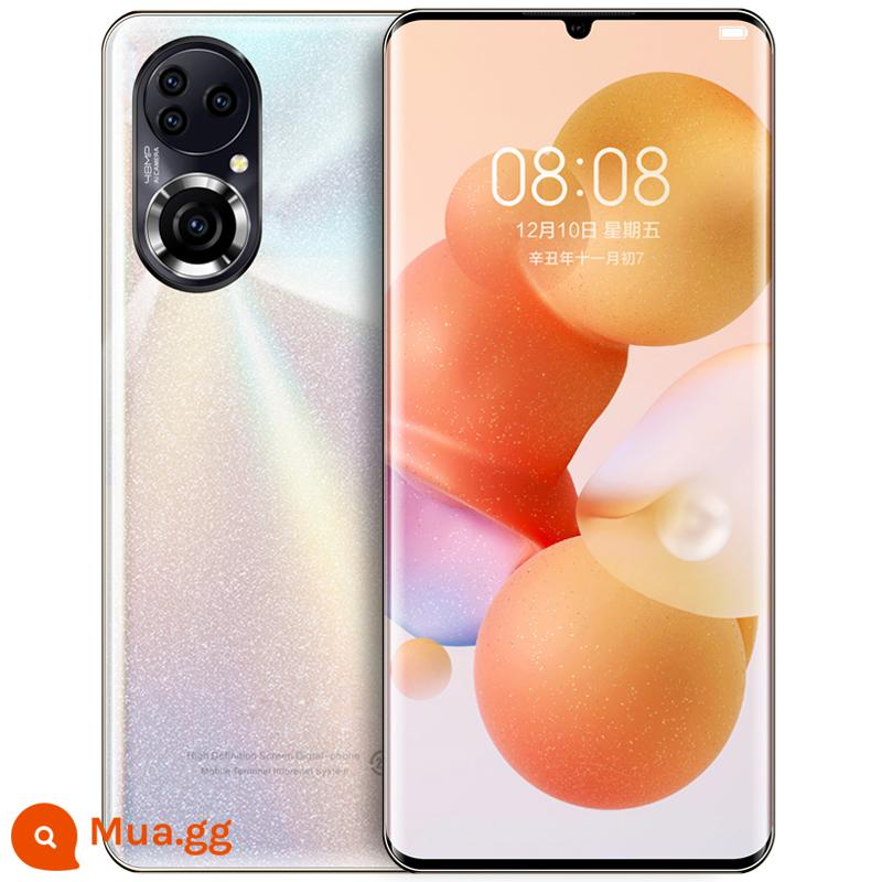 Mới i13Pro max đầy đủ Netcom 5g thông minh chính thức xác thực 12g + bộ nhớ 512G chơi game toàn màn hình sạc nhanh - Màn hình cong X50pro Ice White 7.5 inch 16G