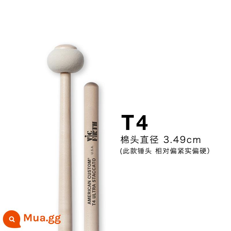 Vic firth T1 T2 T3 T4 T6 5adt đầu nỉ que / dùi trống đa năng - t4