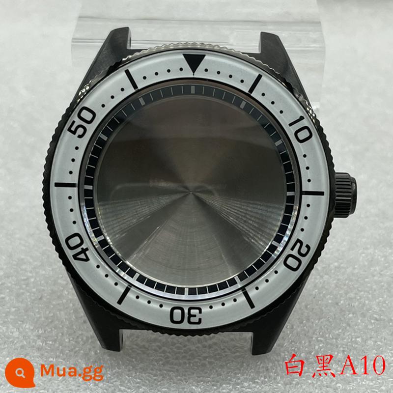 Seiko chất lượng sbdc053 trường hợp sửa đổi Yuanzu nhỏ sapphire gương đôi đồng hồ lặn sửa đổi chuyên nghiệp - A10 trắng và đen