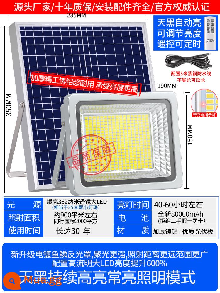 Đèn năng lượng mặt trời Hourui Đèn ngoài trời Đèn sân vườn ngoài trời Trang chủ Đèn đường LED công suất cao trong nhà và ngoài trời siêu sáng - Thân đèn phòng khách bằng nhôm đúc cao cấp full màn hình ★ Ống kính 9000W bấc lớn + ánh sáng mạnh mẫu điều khiển từ xa suốt đêm