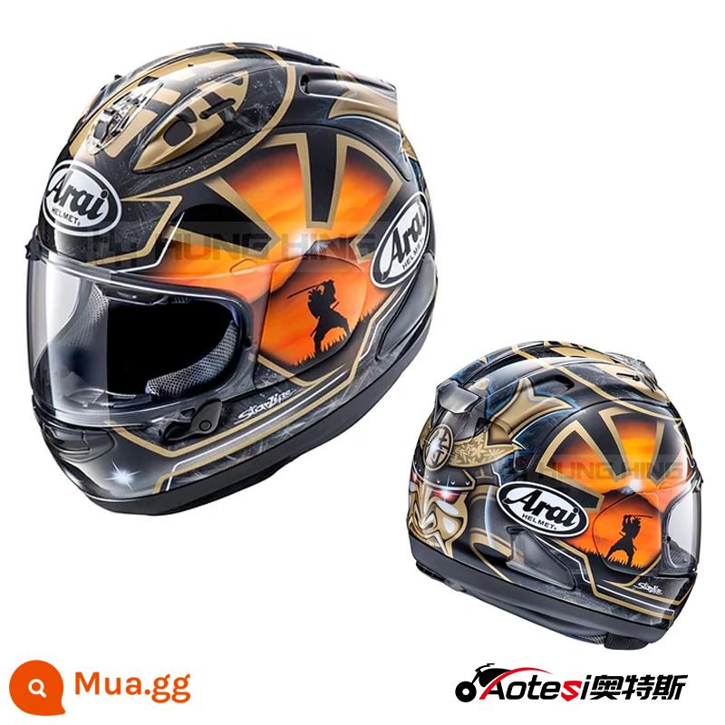 ARAI Nhập Khẩu Nhật Bản Đầu Máy Mũ Bảo Hiểm RX7X Đi GP Theo Dõi Người Chơi Full Mũ Bảo Hiểm Full Cover Đánh Thức Sư Tử - VÀNG THẦN THẦN PEDROSA