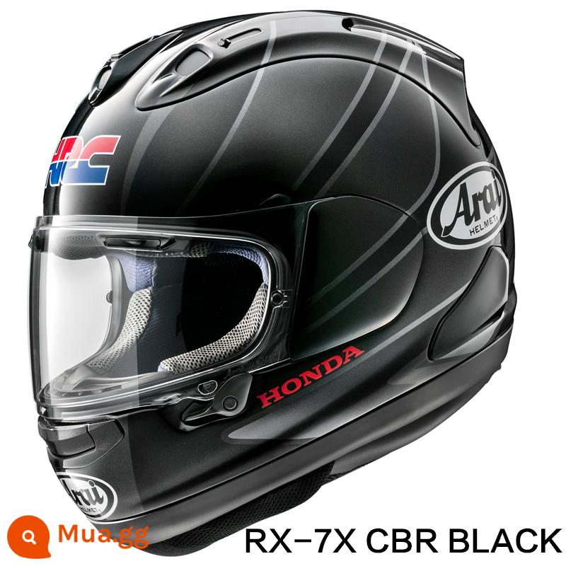 ARAI Nhập Khẩu Nhật Bản Đầu Máy Mũ Bảo Hiểm RX7X Đi GP Theo Dõi Người Chơi Full Mũ Bảo Hiểm Full Cover Đánh Thức Sư Tử - CBR/hrc Honda mẫu chung màu đen bạc