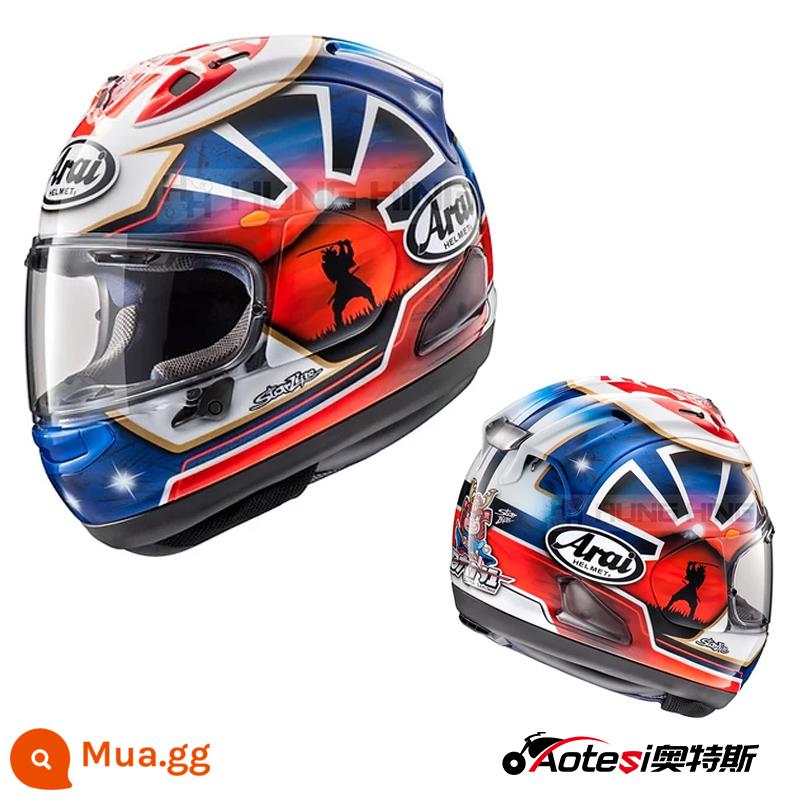 ARAI Nhập Khẩu Nhật Bản Đầu Máy Mũ Bảo Hiểm RX7X Đi GP Theo Dõi Người Chơi Full Mũ Bảo Hiểm Full Cover Đánh Thức Sư Tử - PEDROSA THẦN MÀU XANH