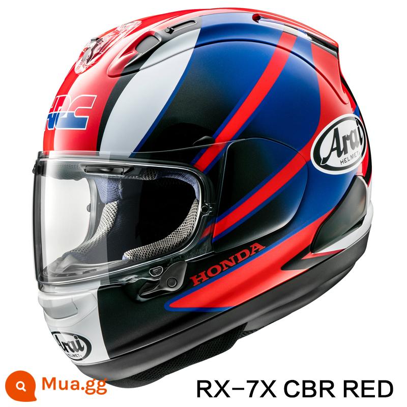 ARAI Nhập Khẩu Nhật Bản Đầu Máy Mũ Bảo Hiểm RX7X Đi GP Theo Dõi Người Chơi Full Mũ Bảo Hiểm Full Cover Đánh Thức Sư Tử - CBR/Honda tùy chỉnh màu đỏ và xanh