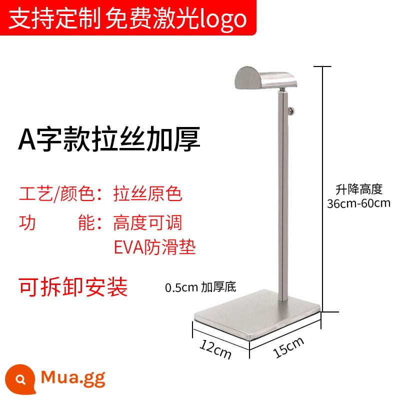 Giá đỡ túi bằng thép không gỉ túi giá đỡ túi cửa hàng khung hỗ trợ túi cửa sổ giá túi túi kệ trưng bày giá chải túi giá - Đế dày được chải đầu