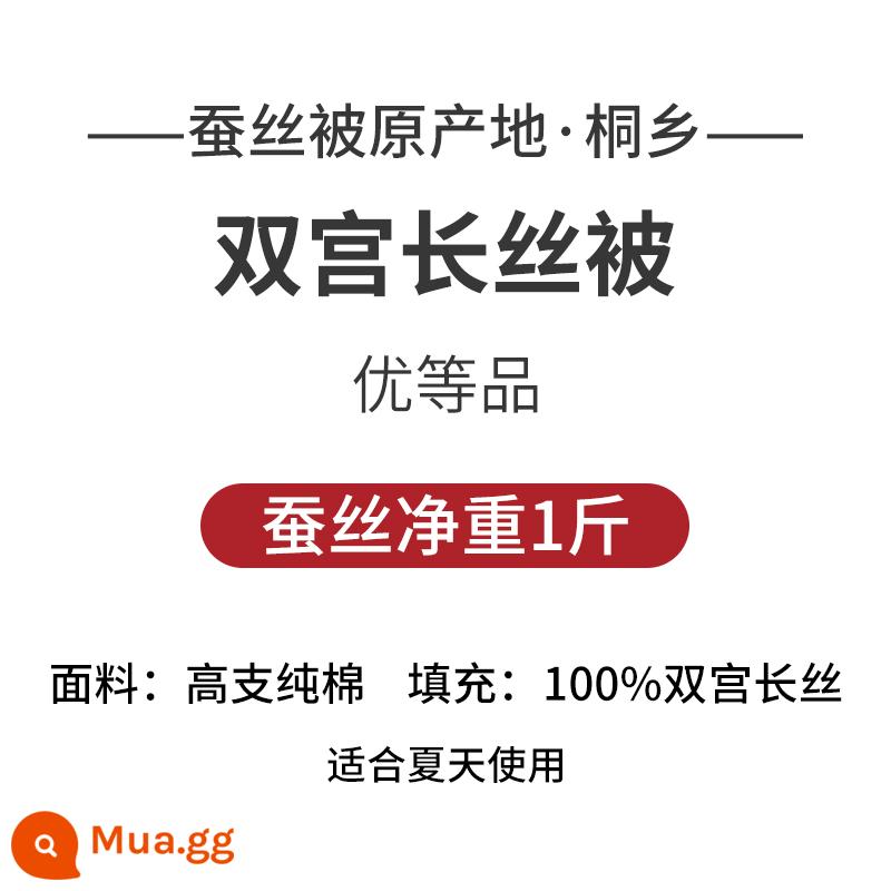 Tongxiang nguyên chất thủ công lụa chăn lõi 100 dâu tằm tơ mùa hè mát mẻ chăn mùa xuân và mùa thu chăn mùa đông chăn mẹ chăn điều hòa không khí hai trong một - Dây tóc cung điện đôi trọng lượng tịnh 1kg