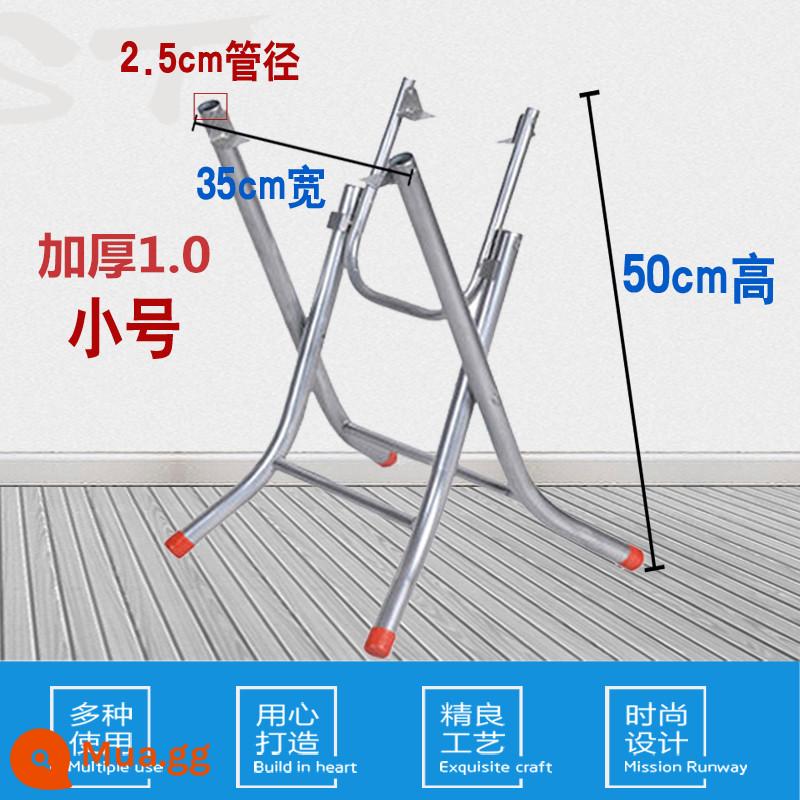 Miễn phí vận chuyển, giá đỡ chân bàn gấp đơn giản, giá đỡ bàn ăn, giá đỡ bàn quầy thực phẩm, giá đỡ chân bàn sắt, giá đỡ bàn tròn inox - Kèn dày mở rộng chiều cao 50 độ dày ống 1.0 đường kính ống 2.5 mạ kẽm dày 1.0 kèn bạc