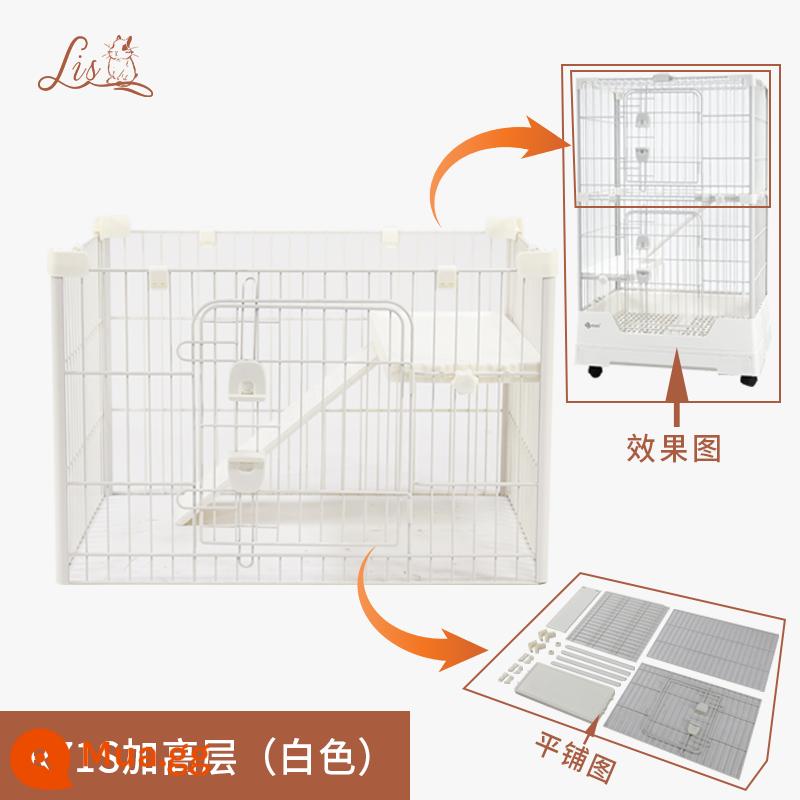 Lồng thỏ Dayang R81 ngăn kéo đôi chống lại con thỏ Năng hộ gia đình LỚN RABBIT LITCH Lợn tự động lồng phân Cage - Lưới sắt 71S màu trắng bạc