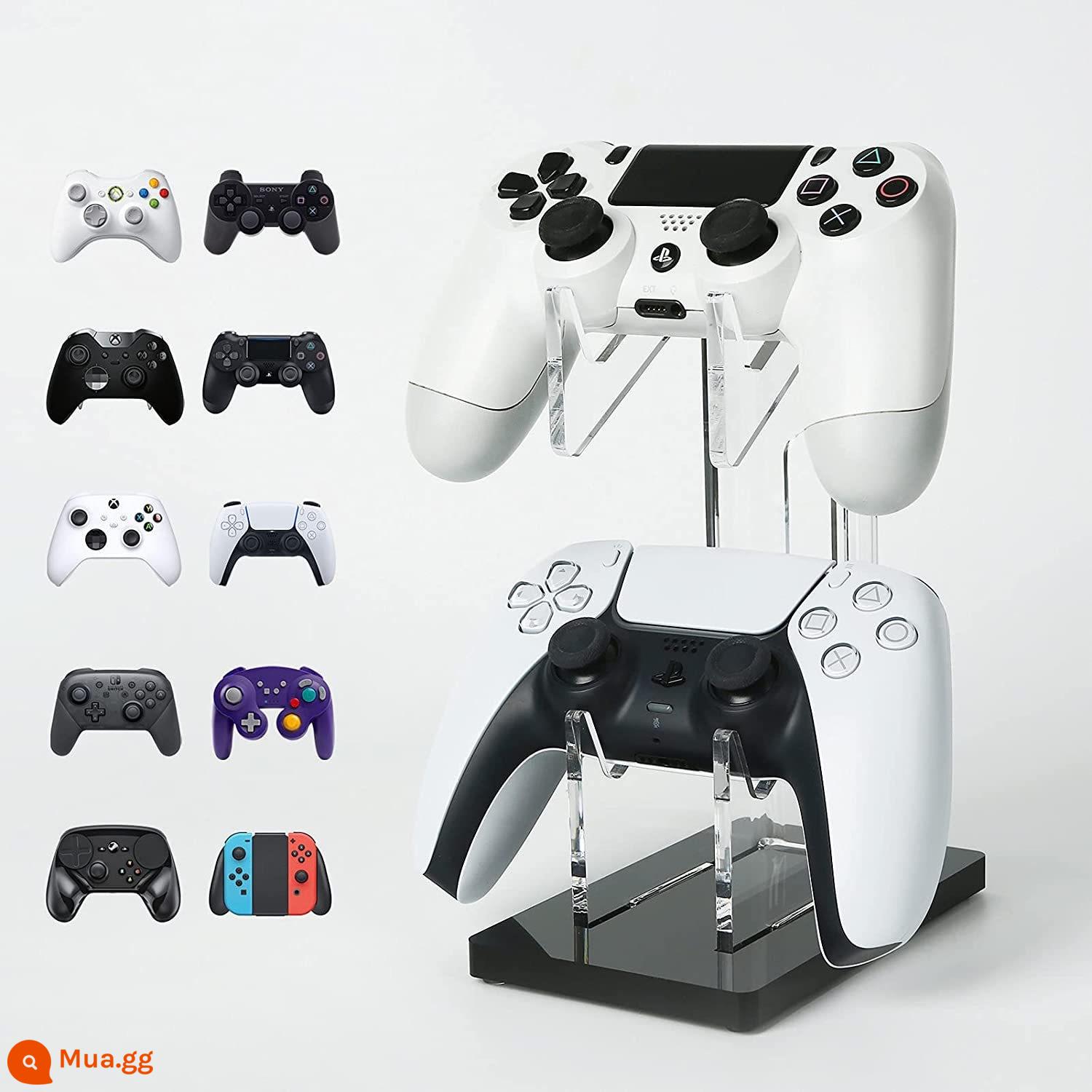 Tay Cầm Chơi Game PS5 Tay Cầm Tai Nghe Giá Đỡ Tai Nghe Đỡ Acrylic Bộ Điều Khiển Trò Chơi Phụ Kiện Đa Năng Giá Đỡ - Gói 2 lớp dưới cùng màu đen