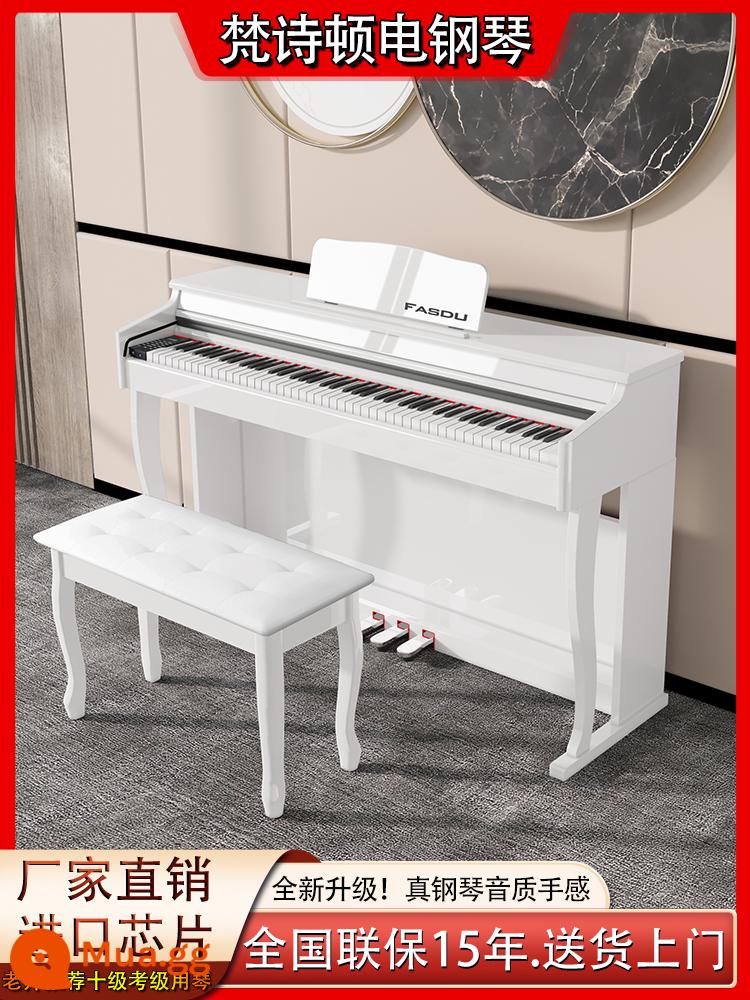 Đàn piano điện tử Vansden Búa 88 phím tại nhà học sinh người lớn người lớn thi chứng chỉ chuyên môn giáo viên mẫu giáo dạy đàn piano điện tử thẳng đứng - Vỏ kéo búa nặng FSD808 đa năng sơn màu trắng