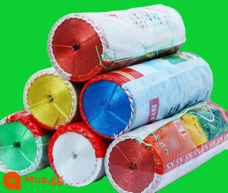 Dây nylon đóng gói dây nhựa dây ràng buộc dây ràng buộc chịu mài mòn bọc túi dây vật liệu mới toàn bộ gói dây ràng buộc - [Xanh 2cm] Đĩa 5 catties × 8 cuộn (40 catties)