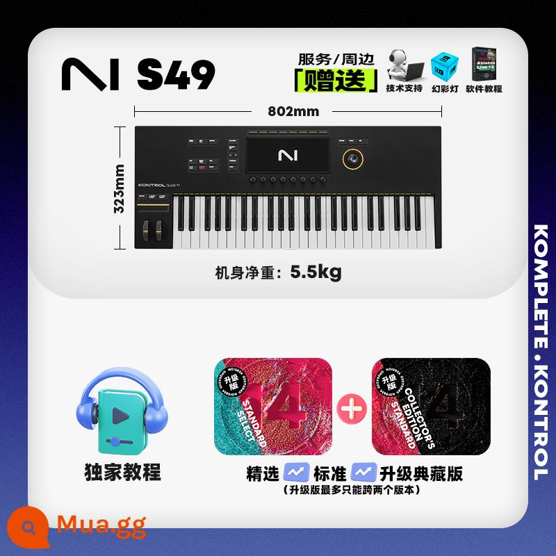 NI KOMPLETE M32 S61MK2 Bộ điều khiển bàn phím MIDI thông minh 88 phím cho người mới bắt đầu sản xuất - Nguồn âm thanh bộ sưu tập nâng cấp S49 MK3+ mới được sử dụng sớm [bao gồm quà tặng và dịch vụ tiêu chuẩn]