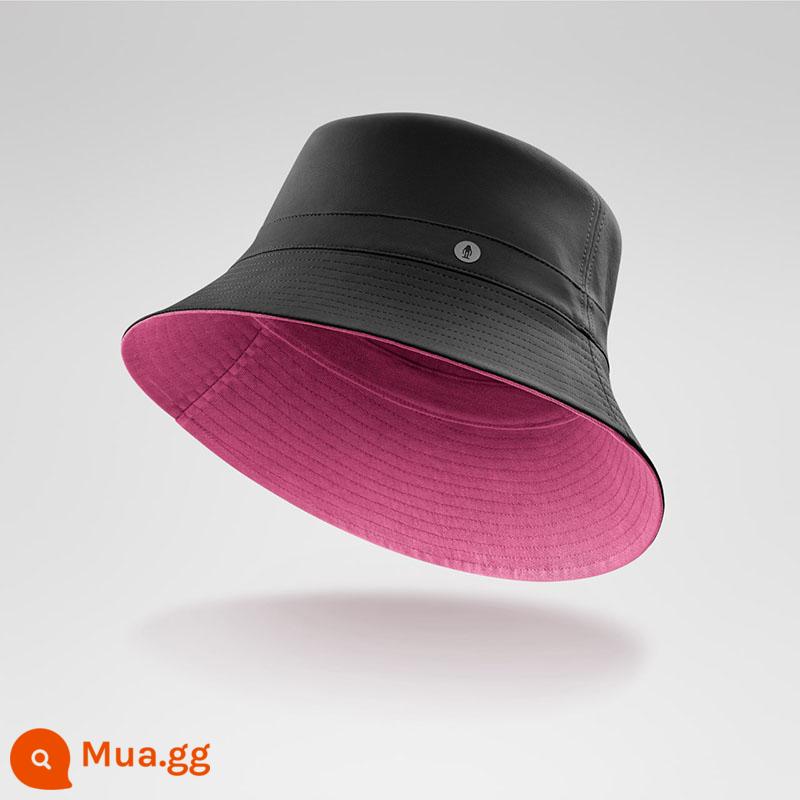 [Khuyến Mãi Phá Mã] Banana Hot Leather Hat Khăn quàng cổ Túi đeo vai cho nam và nữ Mũ len ngư dân Mũ dệt kim - ④[Mũ ngư dân] Đen + Hồng mâm xôi