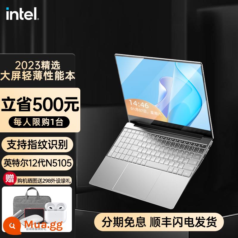 [Vụ nổ nóng bỏng] Cửa hàng hàng đầu của máy tính Lapture 2022 Ánh sáng sinh viên Intel Core mới, Mô hình cô gái kinh doanh máy tính xách tay đặc biệt của văn phòng Portable Ultra -thin - [Bộ xử lý Intel thế hệ thứ 12] Màn hình lớn 16 inch - Glacier Silver - Nhận dạng vân tay