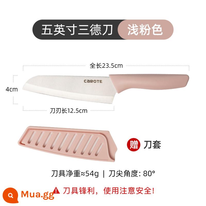 Dao Carrot Santoku dao đầu bếp bằng thép không gỉ dao gọt hoa quả tại nhà dao nhà bếp đa năng cắt rau củ và dao thái thịt ký túc xá - Trắng