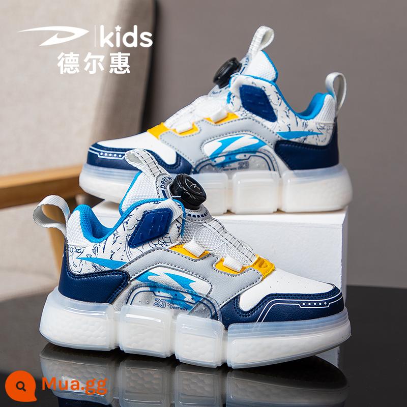 Del Hui Giày Sneaker Bé Trai 2022 Mới Mùa Xuân Và Mùa Thu Da Chống Thấm Nước Bé Trai Giày Đơn Giày Thể Thao Trẻ Em Nam - Bảo Lan-7511