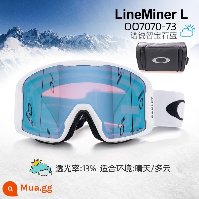 Oakley Oakley 24 kính trượt tuyết nam nữ mới LINEMINER 7070 kính trượt tuyết chống sương mù và chống gió - 8. Phim xanh khung trắng 7070-73