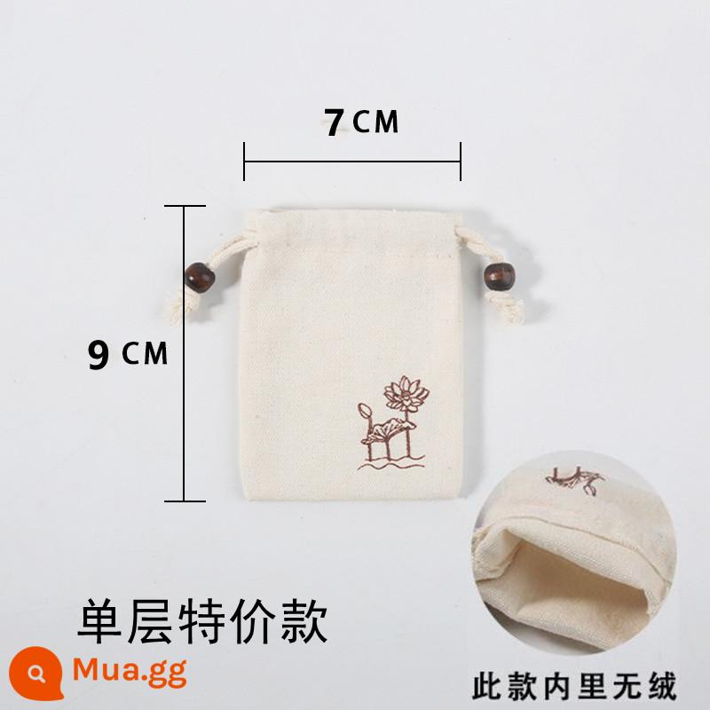 Panwan kit túi vải nhỏ bao bì đồ trang sức túi wenwan óc chó vòng đeo tay lưu trữ túi dây rút nhung túi xách - Mô hình một lớp nhỏ nhất 9 * 7