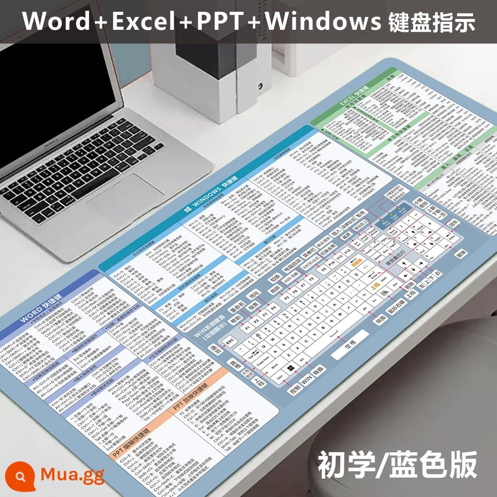 Bàn di chuột cad ngoại cỡ văn phòng wps word excel ps pr cdr bàn phím tắt thông dụng - Đặc biệt dành cho người mới sử dụng máy tính/phiên bản màu xanh (WPS+WIN)