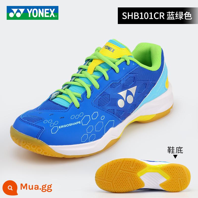 2022 mới YONEX Giày cầu lông Yonex nam nữ giày thể thao chống trượt siêu nhẹ thoáng khí chuyên nghiệp chống trượt - Giày cầu lông chuyên nghiệp SHB101CR mới xanh dương (nam nữ giống nhau) kiểu dáng chuẩn