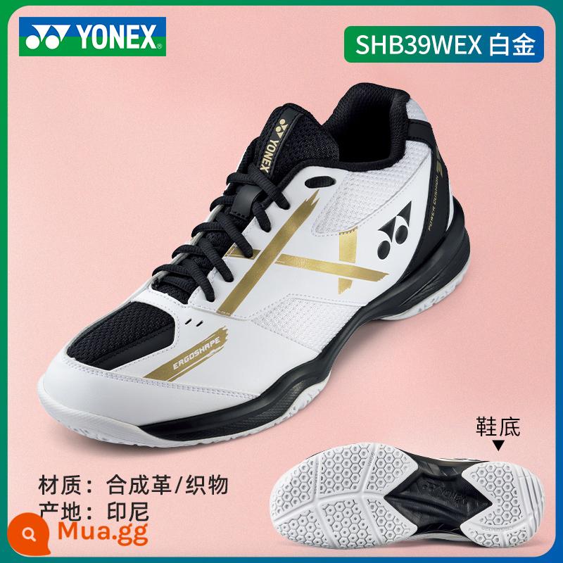 2022 mới YONEX giày cầu lông Yonex nữ siêu nhẹ thoáng khí giày luyện tập bóng chuyền yy chuyên nghiệp - Phiên bản rộng SHB39WEX bạch kim