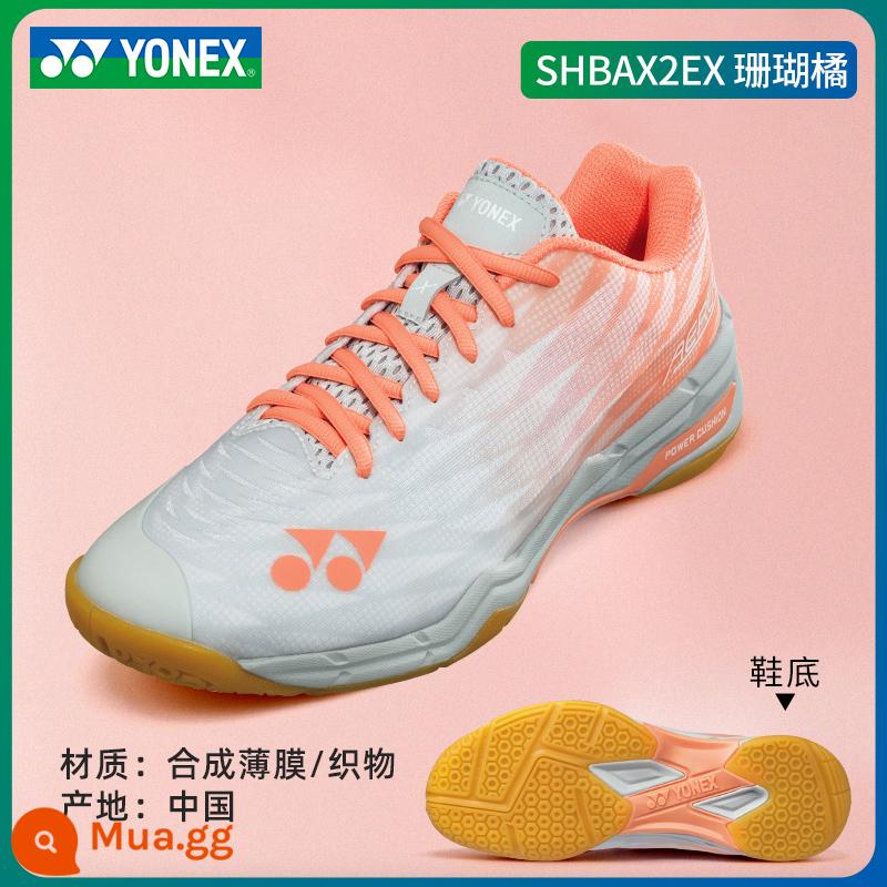 2022 mới YONEX giày cầu lông Yonex nữ siêu nhẹ thoáng khí giày luyện tập bóng chuyền yy chuyên nghiệp - Cam San Hô SHBAX2EX Phong Cách Mới