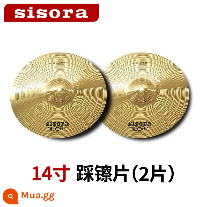 trống giá sisora 鑔 mảnh 鑔 khung treo 鑔 nhịp 鑔 ding ding 鑔 mảnh Giá lau 14/16/18/20 inch - Viên vàng sisora ​​14 inch (2 miếng)