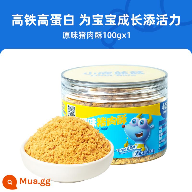 Nước tương hữu cơ Xiaolu Lanlan 150ml * 2 chai gia vị ủ cho trẻ em, bổ sung thức ăn không thiết yếu cho bé để có dinh dưỡng tốt - [Miễn phí vận chuyển cho bất kỳ 6 miếng trở lên] Thịt Heo Giòn Nguyên Bản 100g/lon