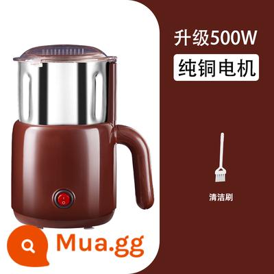 Máy nghiền thuốc thảo dược Trung Quốc tại nhà mài siêu mịn Máy nghiền điện Sanqi đa chức năng nghiền khô mài tường - 500W + cà phê thời trang + thùng nghiền inox