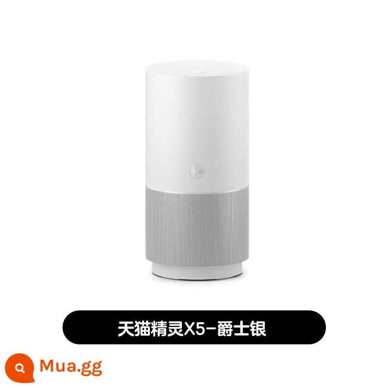 Tmall Genie X5 Loa thông minh Bluetooth không dây âm thanh máy tính phòng khách đồ trang trí để bàn nhà giáo dục sớm đồng hồ báo thức - nhạc jazz bạc