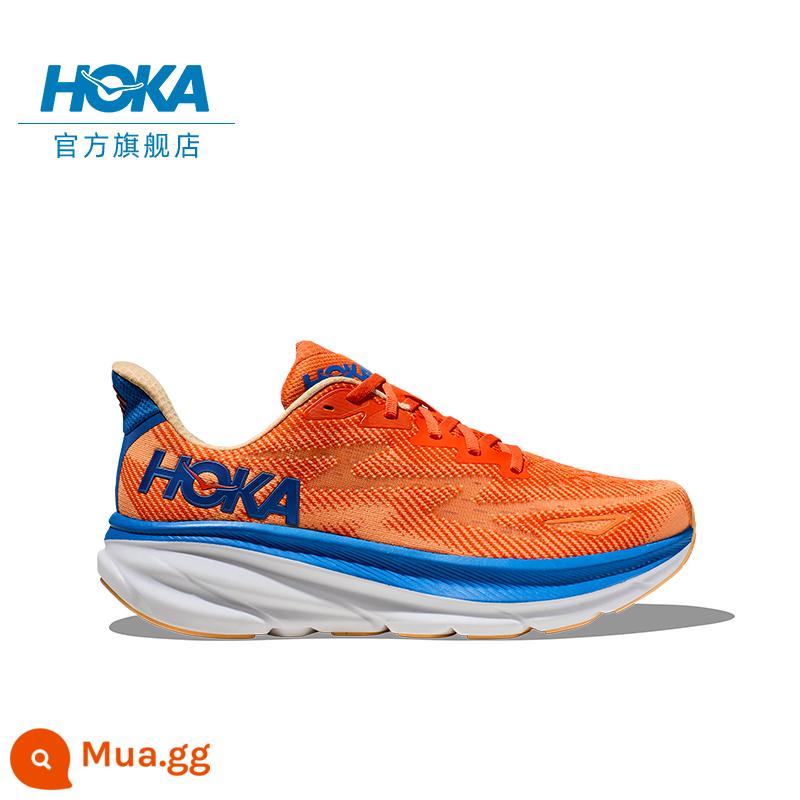 Giày chạy bộ nam HOKA ONE ONE Clifton 9 Clifton 9 C9 đệm, đàn hồi, nhẹ và thoáng khí - Cam sáng/cam hồng