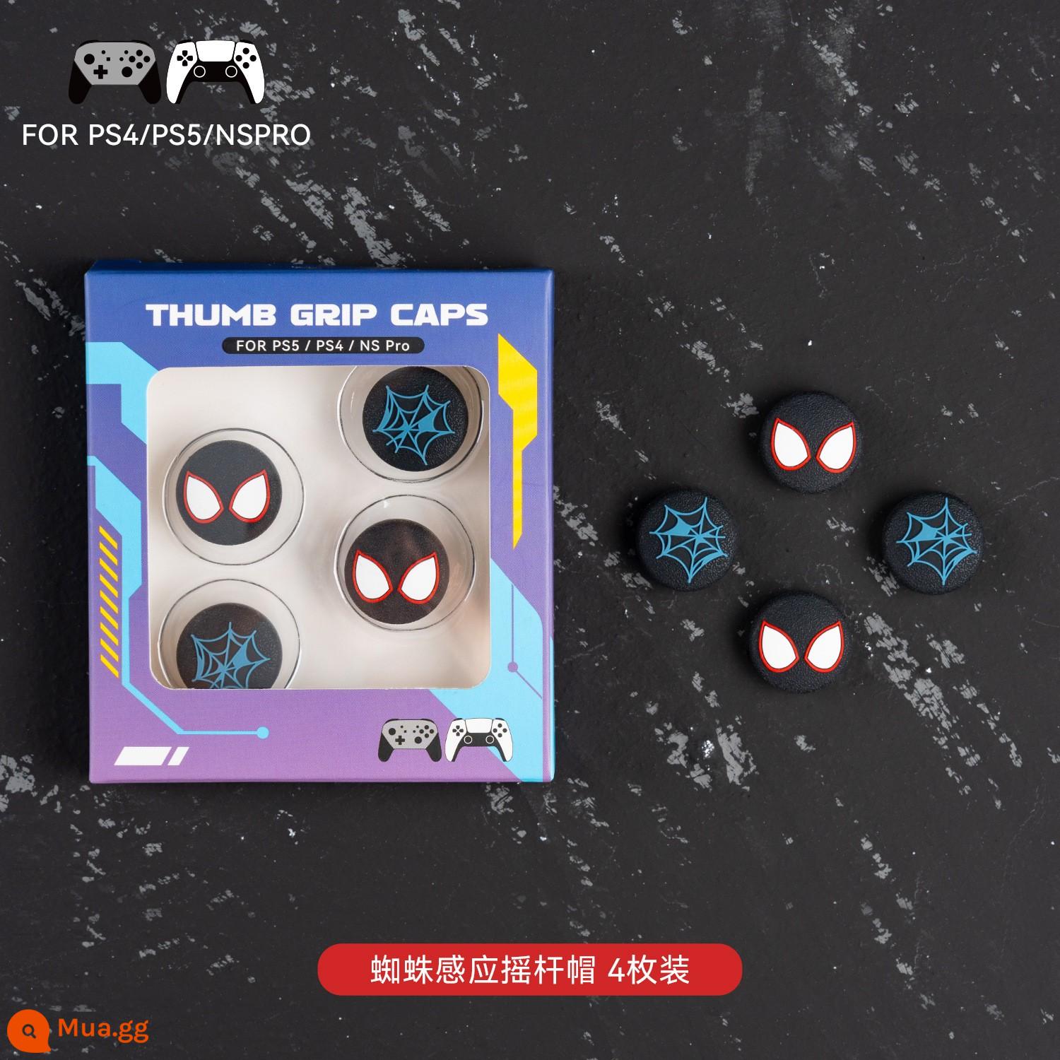 Nintendo switch pro tay cầm rocker cap ps5 phim hoạt hình keycap ps4 rocker silicone bảo vệ phụ kiện - Nắp đậy cảm biến nhện/4 viên/Youhe chính hãng NS PRO/PS5/PS4 phổ thông