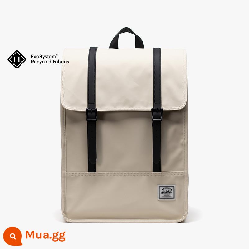 [38 Huanxin] Túi đựng máy tính ba lô nam nữ Herschel Hexing SURVEY II chống thấm nước và chống mưa - Laptop 15 inch màu trắng đá nhẹ (màu mới năm 2023, cỡ lớn 17,5L)