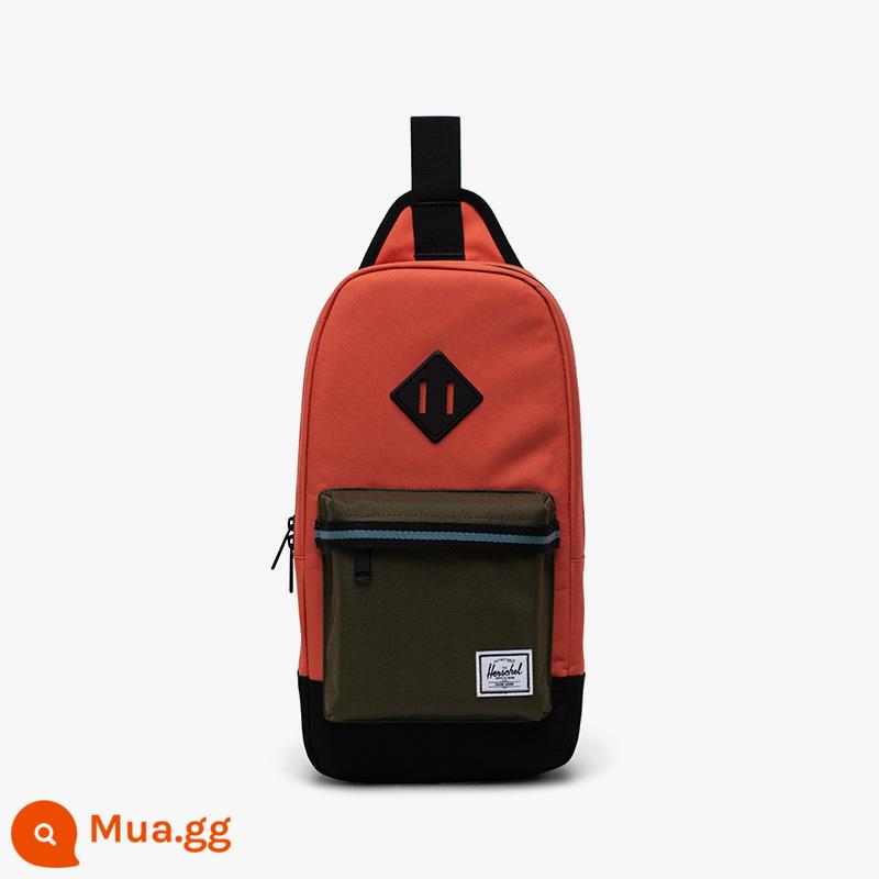 Herschel Hexing Heritage Túi Đeo Vai Thể Thao Nam Đi Xe Đạp Túi Túi Điện Thoại Di Động Túi Ngực - Đỏ ớt/Đen cổ điển/Xanh thường xuân/Xanh bão