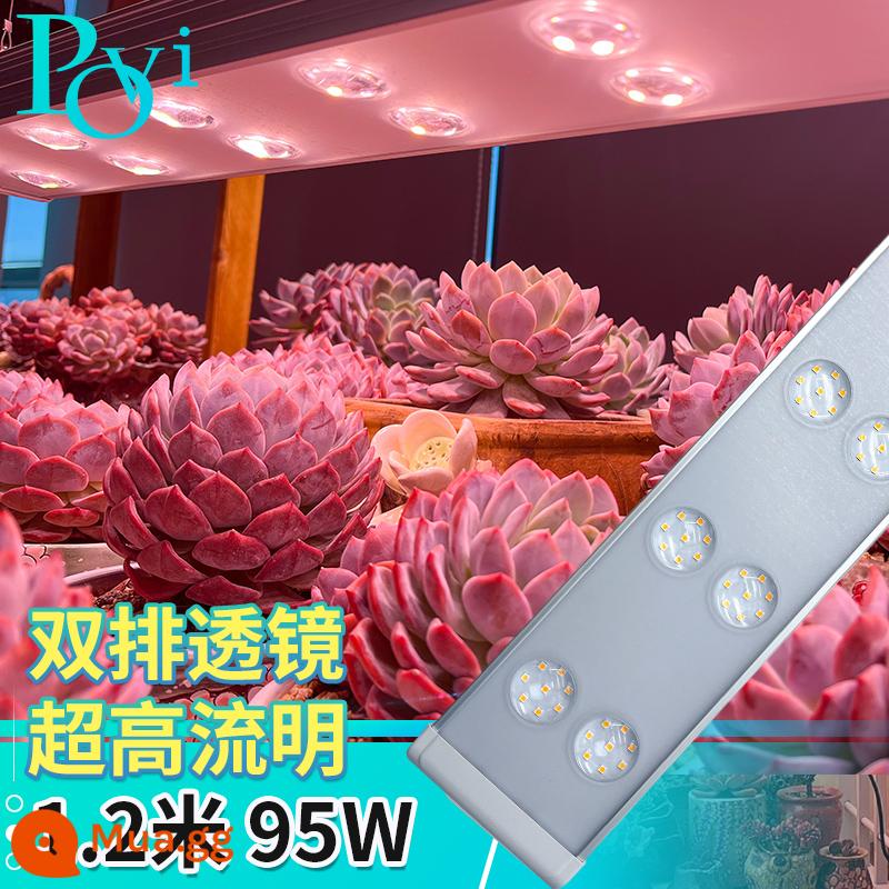 Peryu mọng nước lấp đầy ánh sáng màu quang phổ đầy đủ led nhà hoa trong nhà chống học việc cây giả đèn tăng trưởng mặt trời - Ống đèn đôi hàng P2.0 [120CM-95W]