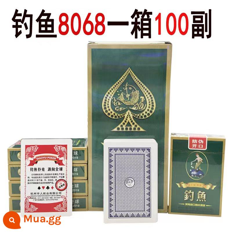 Full box 100 cặp bài chính hãng fishing queen 8068 thế hệ thứ 2 mới dành cho người lớn địa chủ dày bộ bài sáng tạo - Fishing 8068 100 đôi/hộp