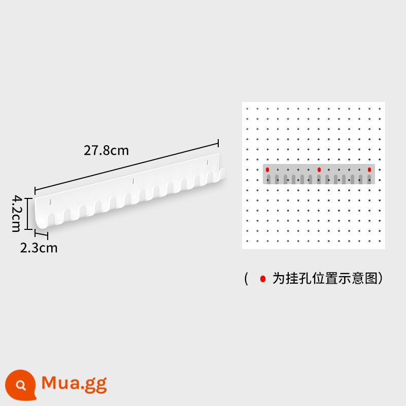 Bảng đục lỗ để bàn nhà bàn học để bàn ký túc xá dọc lưu trữ phân vùng kệ bàn phụ kiện không đục lỗ - Màu Trắng Sữa [Móc Hàng Đa Năng 12 Móc]