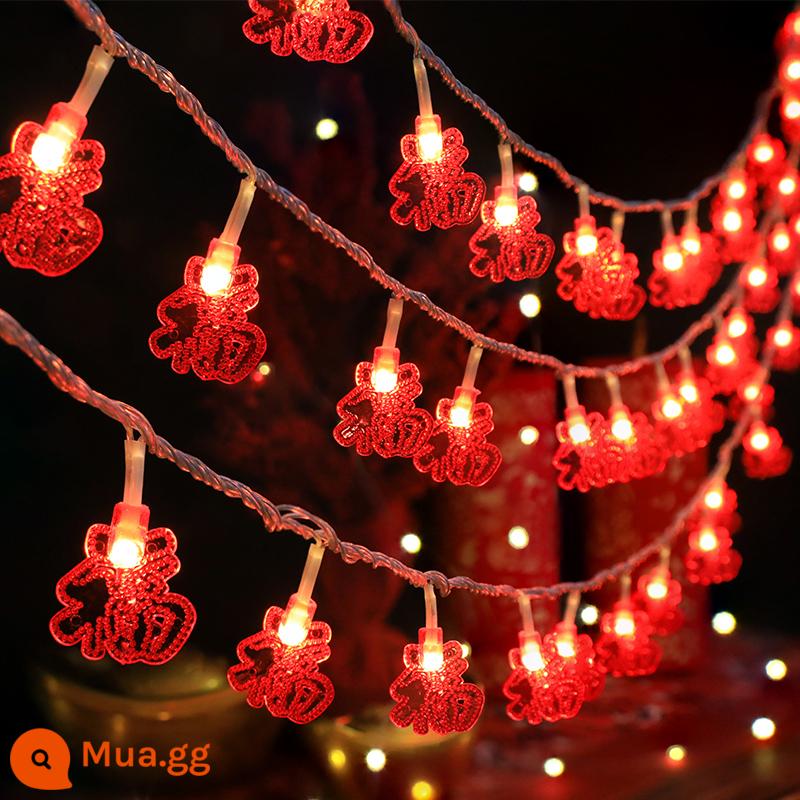 Đèn lồng Giáng sinh, người tuyết, ông già, đồ trang trí cây thông Noel, đèn ngôi sao, đèn trang trí, bố trí cảnh cửa sổ cửa hàng - Đèn Lồng Năm Mới-Lời May Mắn Màu Đỏ