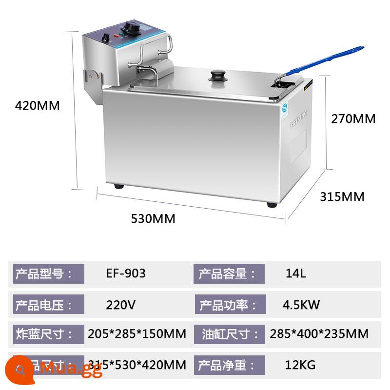 Nồi chiên điện một xi-lanh FRYKING Caizhi, nồi chiên / hamburger điện đặc biệt - Nồi chiên điện xi lanh đơn Caizhi EF-903