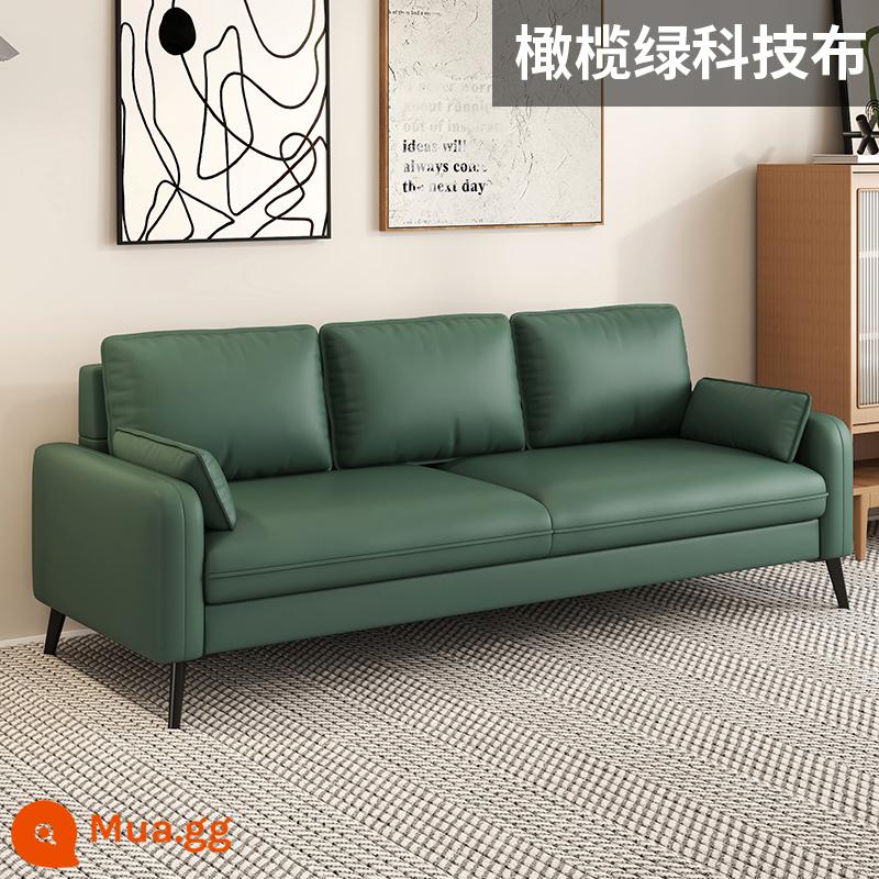 Sofa Bắc Âu phòng khách căn hộ nhỏ phòng ngủ phòng khách internet người nổi tiếng đôi căn hộ nhỏ cho thuê ghế sofa - Vải kỹ thuật màu xanh ô liu [Chống thấm nước, chống bẩn và chống bẩn]