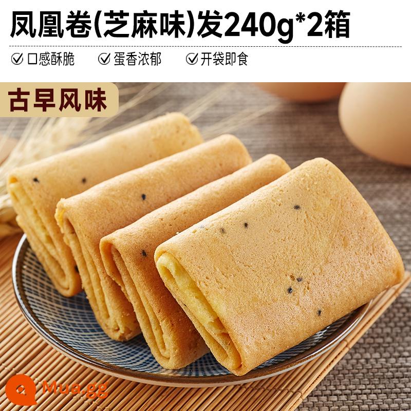 Cơm cuộn phượng hoàng, trứng cuộn, bánh quy, full box, văn phòng, snack nhỏ, snack, ăn giải trí, số lượng lớn, đa vị - Hương mè 16 gói + tặng 16 gói (chỉ 16.9)