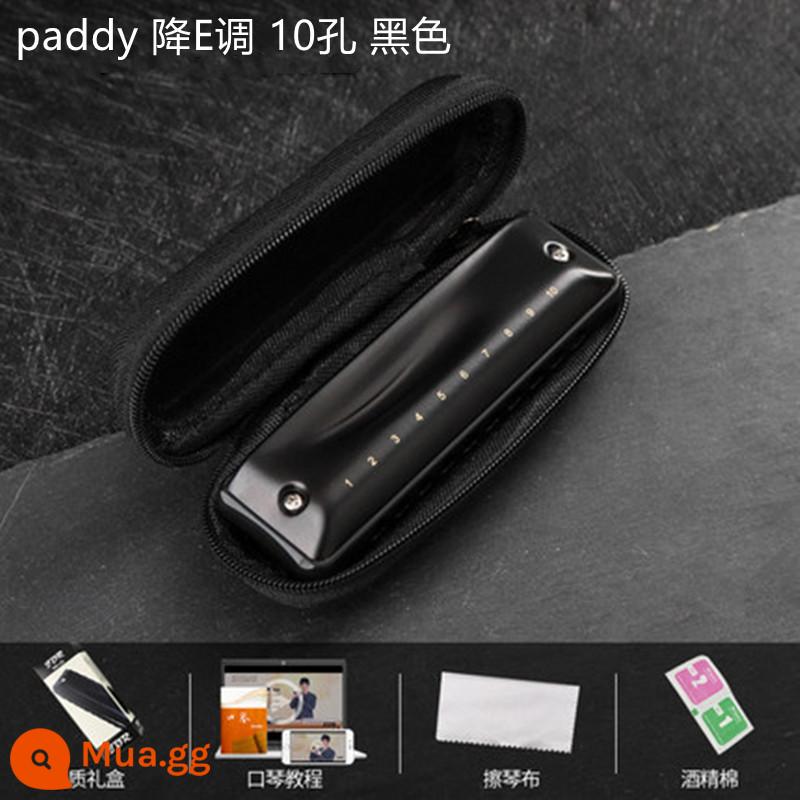 Gadri Ten -hole Blue Tuning Harmonica Junior Scholar Blue Performents Hiệu suất lớp C Tone 10 -hole Paddy Piano Ninja - Phím Ninja Paddy#D