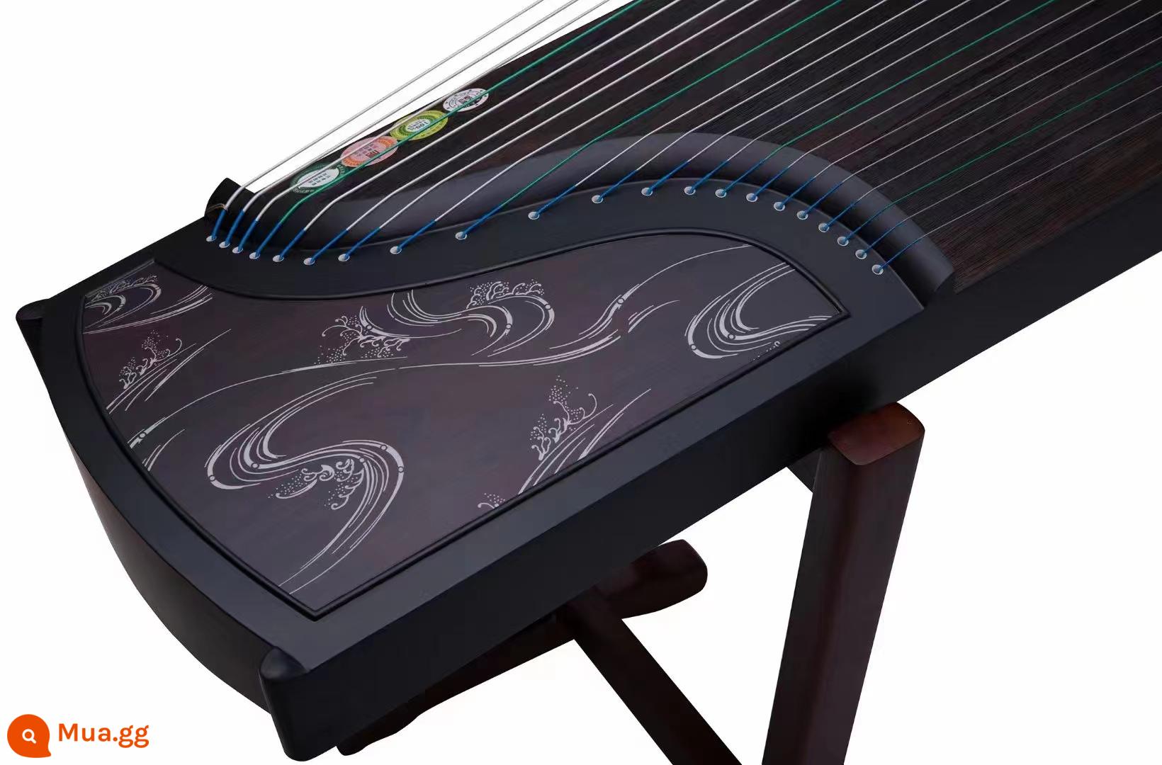 Gỗ nguyên khối 163 guzheng cửa hàng đàn piano khuyến nghị người mới bắt đầu kiểm tra đầu vào giảng dạy cấp độ mười chuyên nghiệp chơi đàn tam thập lục cho trẻ em người lớn - Sóng nước trong veo (trọn bộ + ghế đẩu)