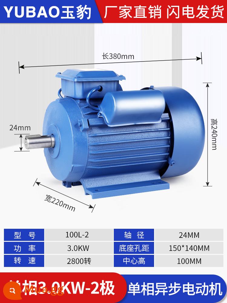 Động cơ một pha 220V động cơ không đồng bộ hoàn toàn bằng đồng nhỏ 0,75/1,1/1,5/2,2/3/4KW - Model nâng cấp hoàn toàn bằng đồng 3KW-2 pha/2800 vòng/phút