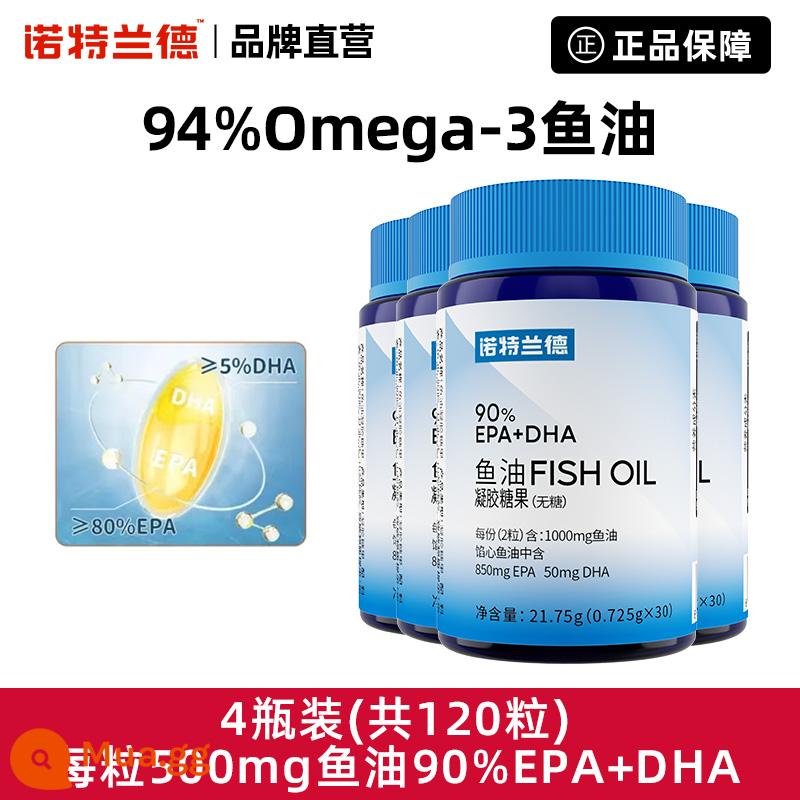 Dầu cá Nordland Omega 3EPA + DHAomega3 dầu cá omega3 thể dục không đường biển sâu - xám nhạt