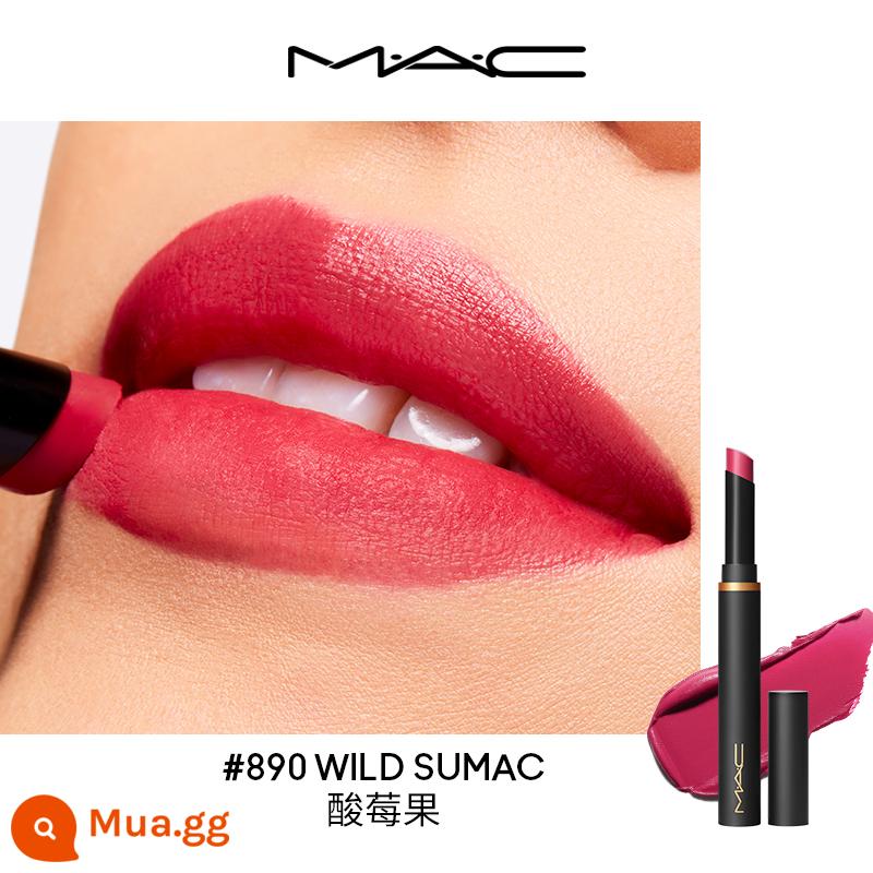 [Sắp có màu mới] Son môi ống mỏng dưỡng ẩm MAC / Charm black magic wand màu trắng lì 876/893 - 890 WILD SUMAC Quả chua chua