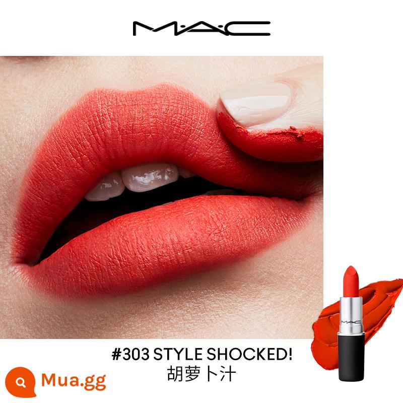 [Truyền hình trực tiếp lịch sự] Son môi MAC / Charm You Fog Bomb Lipstick Matte Whitening Female Authentic 316/925/923 - PHONG CÁCH 303 SỐC Nước ép cà rốt